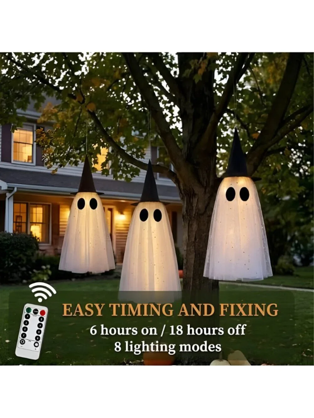Halloween Ghost Decor Outdoor, Halloween Hanging Ghost Decorations
